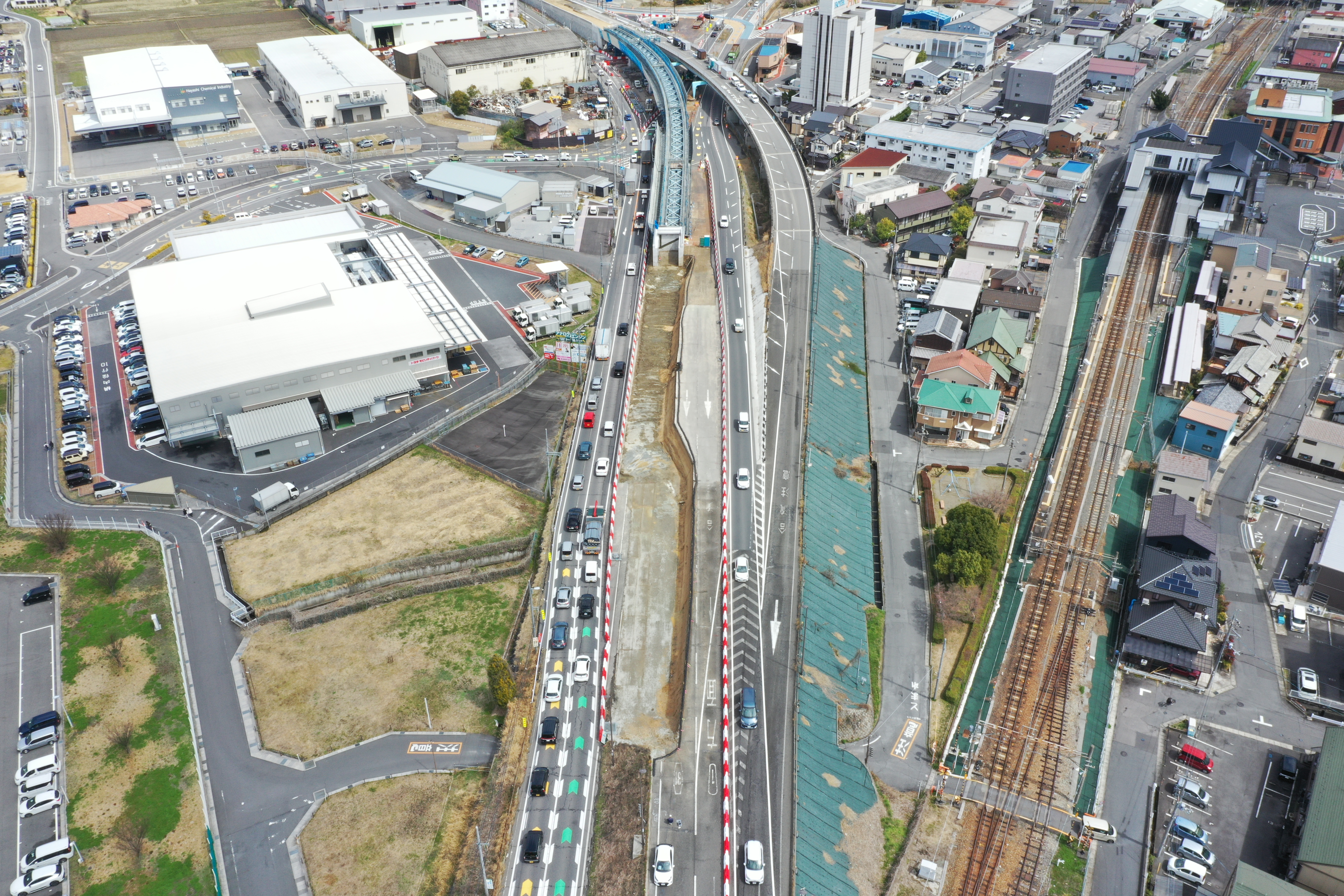 画像：野洲栗東バイパス手原南地区道路構造物設置他工事